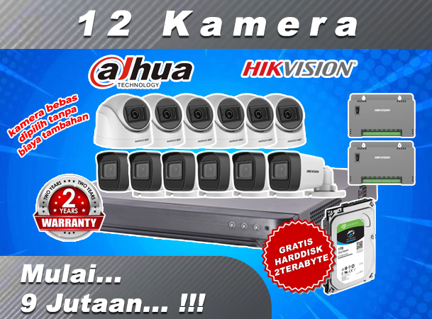 Jasa Pasang CCTV 12 Kamera