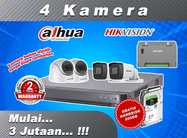 Jasa Pasang CCTV 4 Kamera