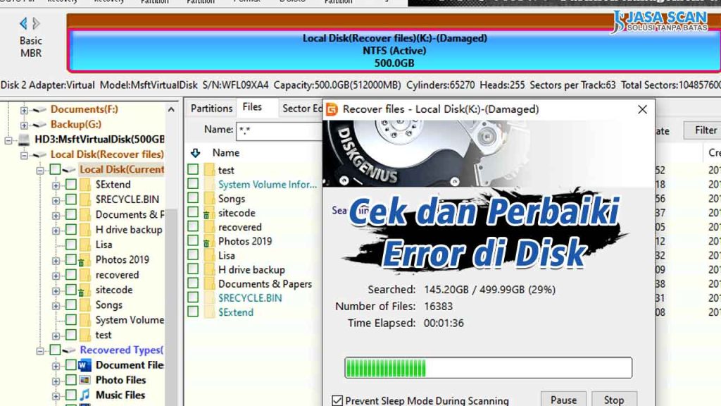 Cek dan Perbaiki Error di Disk