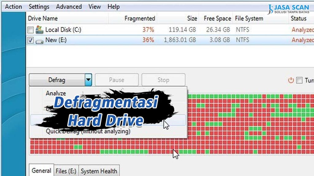 Defragmentasi Hard Drive